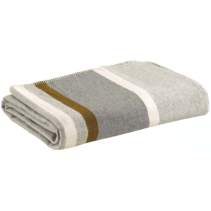 THROW VIVARAISE GIOIA PERLE 140X185 BLANKET 18%WOOL 42%ACRYLIQUE 30%POLYESTER 10%COTTON