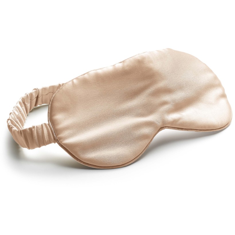 SLEEP MASK VIVARAISE ASHLEY LATTE 9X23 MULBERRY SILK