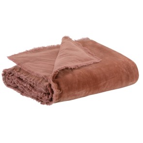 SOFA RUNNER VIVARAISE FARA  BOIS DE ROSE 85×200 100% VELVET COTTON