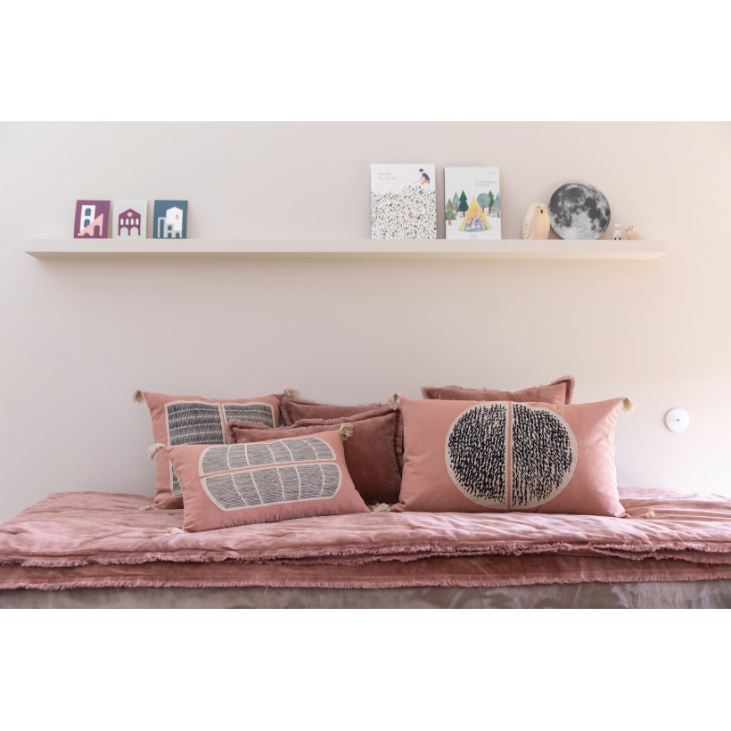 SOFA RUNNER VIVARAISE FARA  BOIS DE ROSE 85×200 100% VELVET COTTON