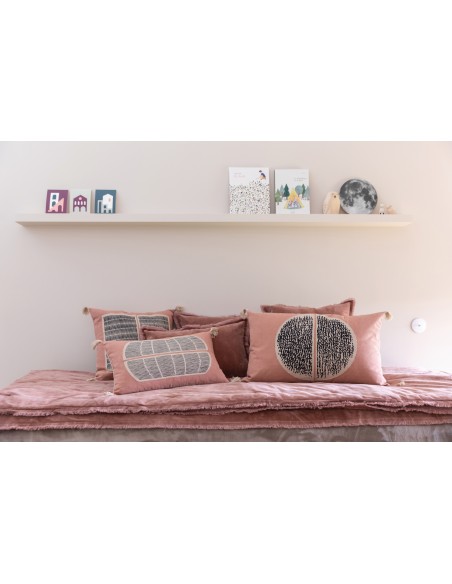 SOFA RUNNER VIVARAISE FARA  BOIS DE ROSE 85×200 100% VELVET COTTON