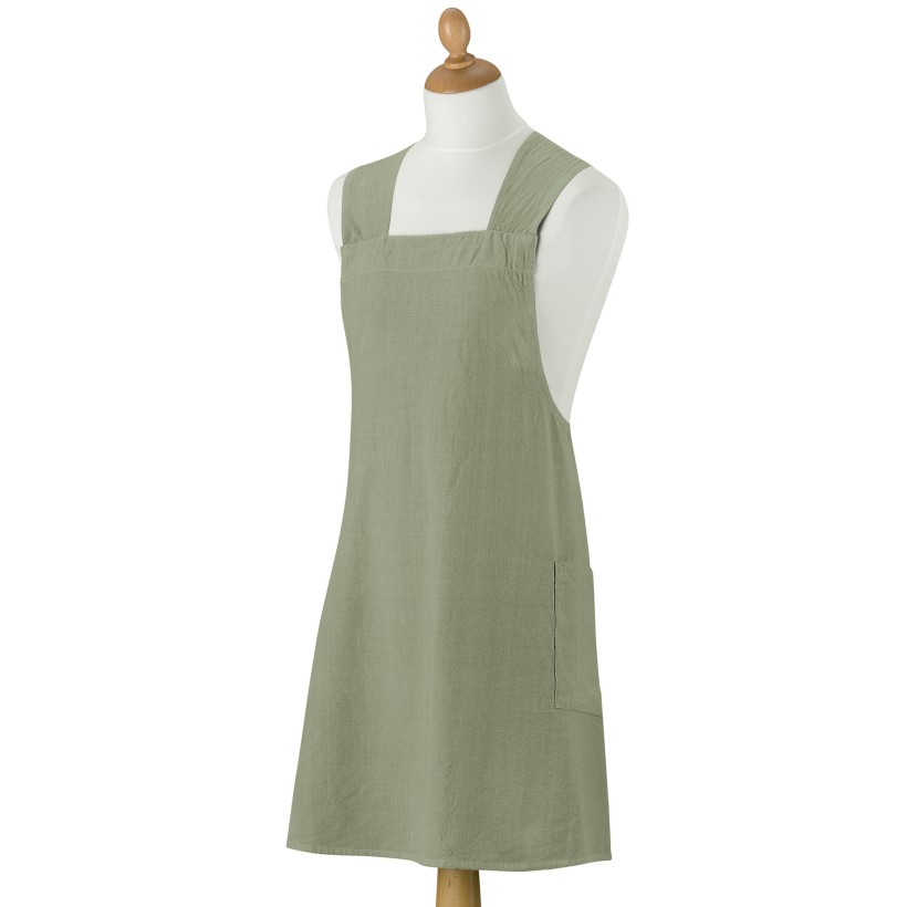 KITCHEN APRON WINKLER HARU MATCHA 78X100 100% RECYCLED COTTON