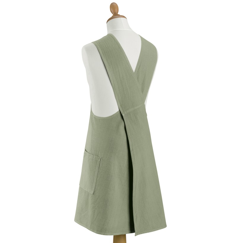 KITCHEN APRON WINKLER HARU MATCHA 78X100 100% RECYCLED COTTON