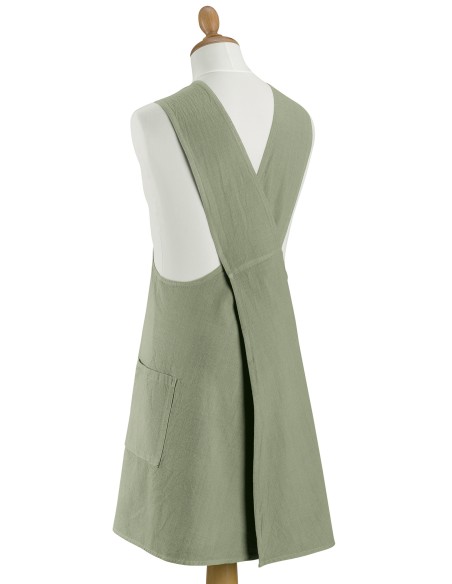 KITCHEN APRON WINKLER HARU MATCHA 78X100 100% RECYCLED COTTON
