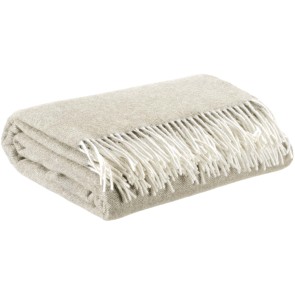 THROW CARINA VIVARAISE NUAGE 130x190 90%MERINO WOOL 10%CASHMER