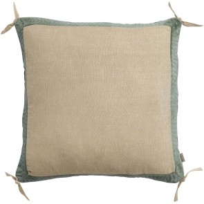 CUSHION VIVARAISE ELISE CHAMBRAY VERVEINE 45X45 100%COTTON