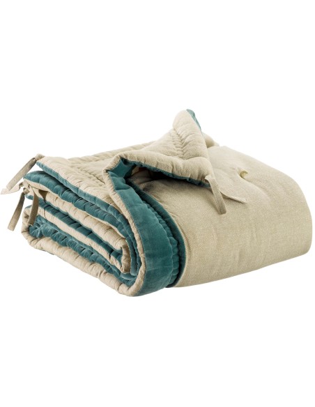 ΑΝΩΣΤΡΩΜΑ ΚΑΝΑΠΕ ELISE CHAMBRAY VERT DE GRIS 80X180 100%ΒΑΜΒΑΚΙ