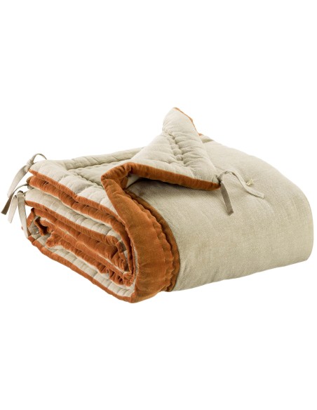 ΑΝΩΣΤΡΩΜΑ ΚΑΝΑΠΕ ELISE CHAMBRAY ROUILLE 80X180 100%ΒΑΜΒΑΚΙ