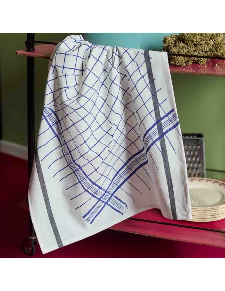 ΠΕΤΣΕΤΑ ΚΟΥΖΙΝΑΣ LA CERISE TONTON BLEU 70X50 100%ΟΡΓΑΝΙΚΟ ΒΑΜΒΑΚΙ