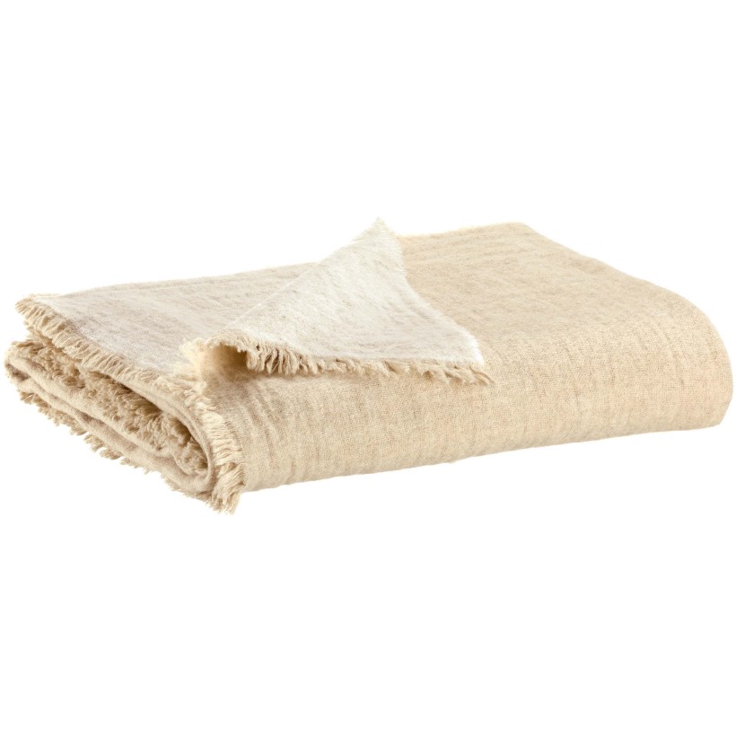THROW VIVARAISE BRUNA IVOIRE 130X180 20%WOOL 50%ACRYLIC 30%POLYESTER