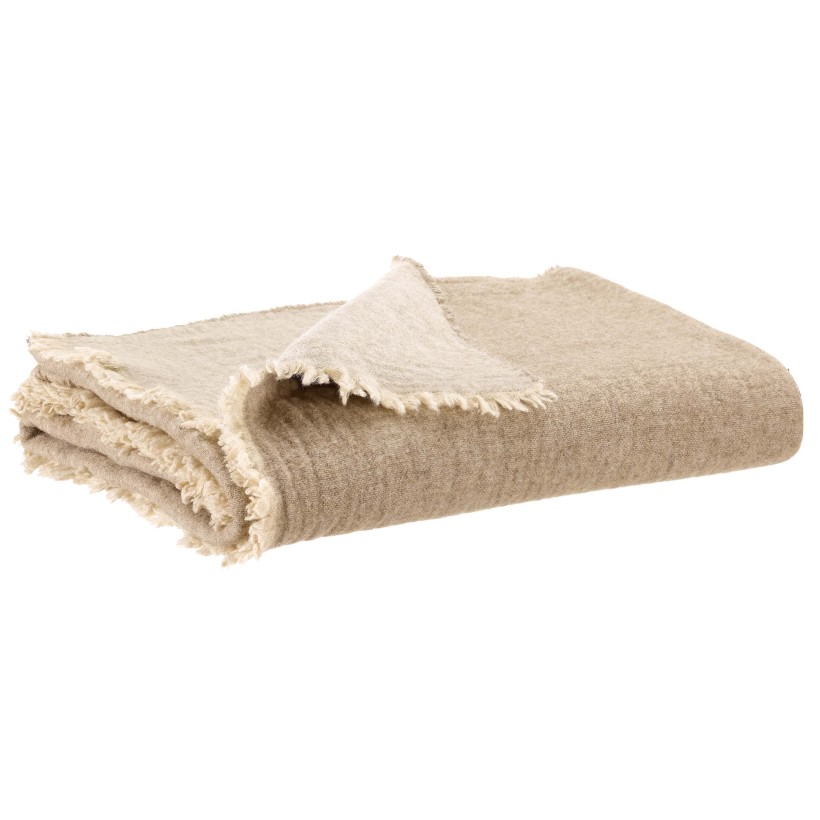 THROW VIVARAISE BRUNA NATUREL130X180 20%WOOL 50%ACRYLIC 30%POLYESTER