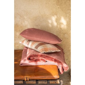 BED COVER VIVARAISE MICHKA TERRACOTTA 220×240 100% MICROFIBRE 2