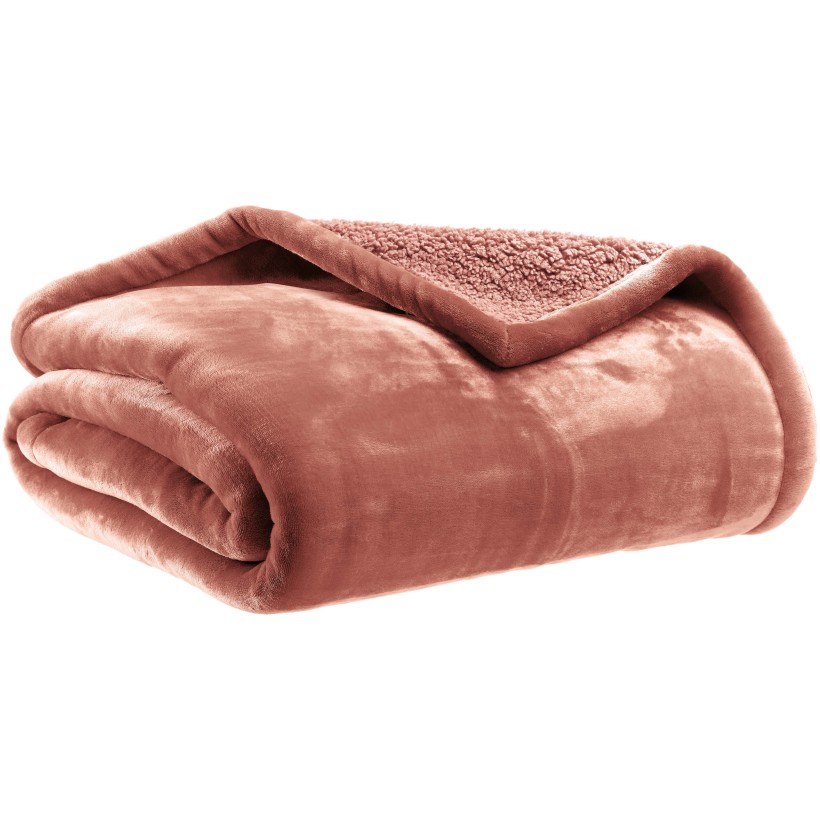 BLANKET VIVARAISE MICHKA TERRACOTTA 180×220 100% MICROFIBRE