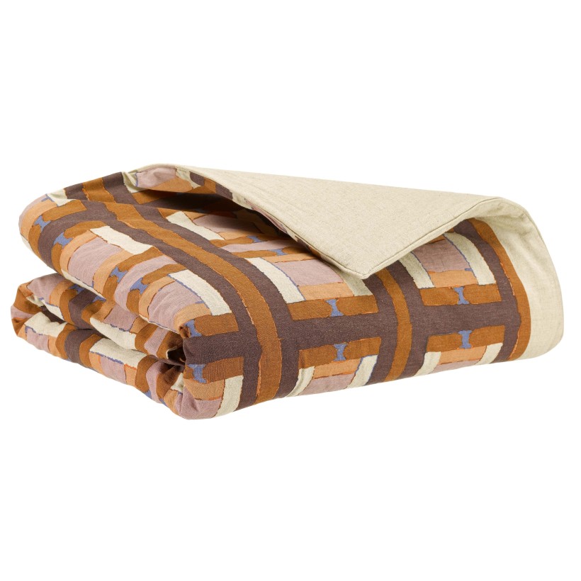 THROW VIVARAISE TAHO VERT DE GRIS 135X200 55% RECYCLED LINEN 45% COTTON