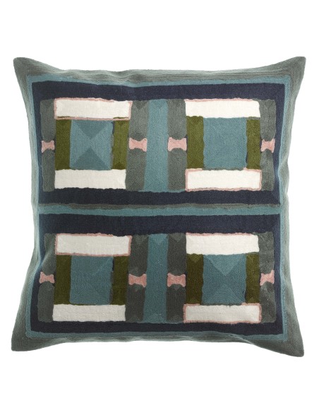 ΜΑΞΙΛΑΡΙ VIVARAISE TAHO VERT DE GRIS 45X45 100% ΒΑΜΒΑΚΙ