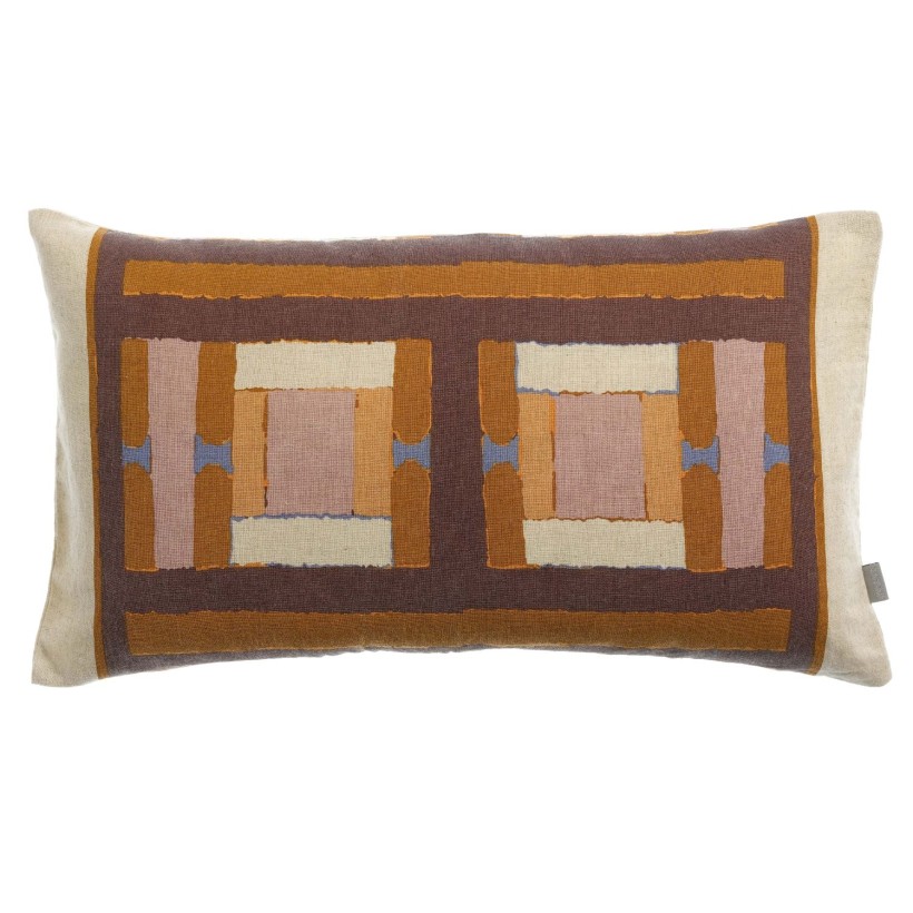 CUSHION VIVARAISE TAHO CUIVRE 30X50 55% RECYCLED LINEN 45% COTTON