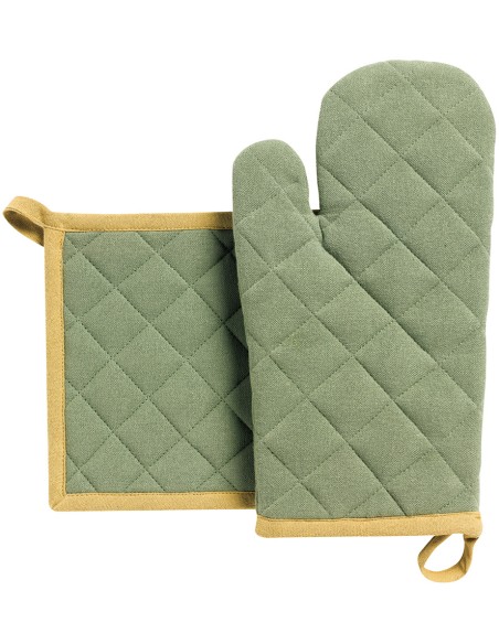 KITCHEN PLATE GLOVE WINKLER GRACE MATCHA 15x32 100% COTTON