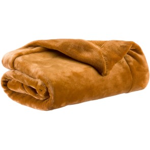 SOFA BLANKET VIVARAISE TENDER SAFRAN 150×200 100% POLYESTER
