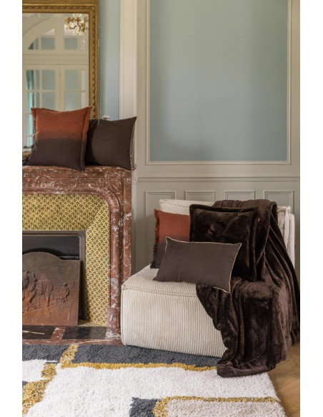 SOFA BLANKET VIVARAISE TENDER EBENE 150×200 100% POLYESTER