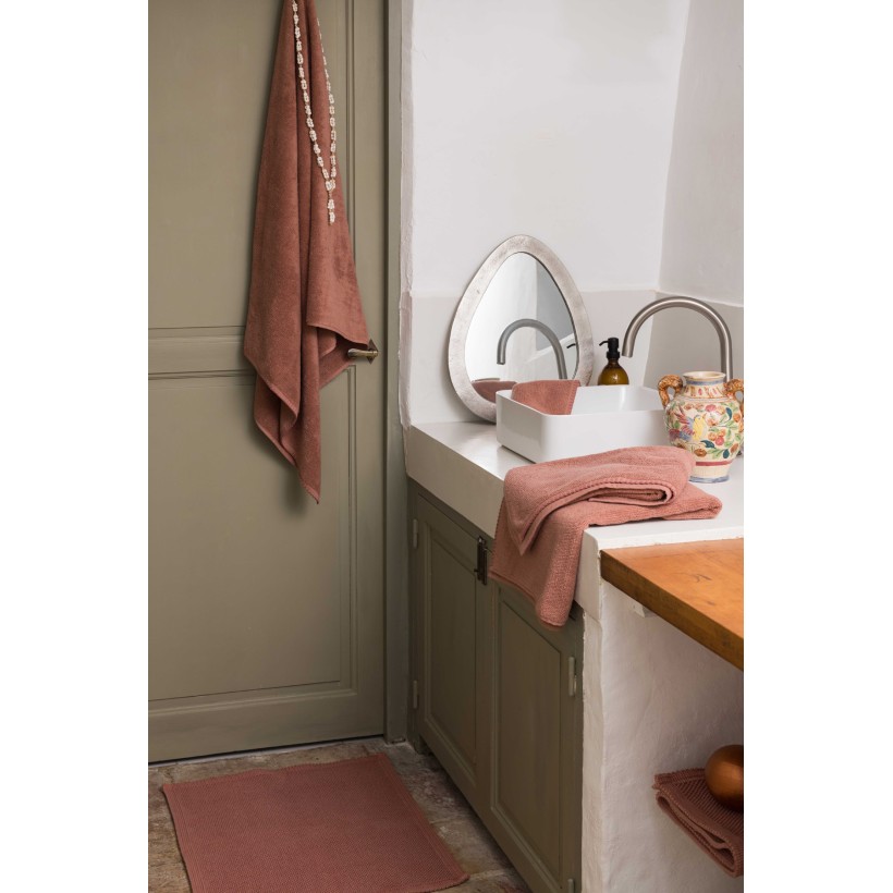 ΠΕΤΣΕΤΑ ΠΡΟΣΩΠΟΥ VIVARAISE BORA TERRACOTTA 50x100 100% ΒΑΜΒΑΚΙ