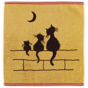 KITCHEN TOWEL WINKLER DUBOUT CHATS REVEURS CURRY 50X50 100% COTTON