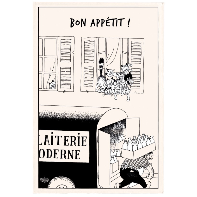 KITCHEN TOWEL WINKLER DUBOUT BON APPETIT ECRU 48x72 100% COTTON