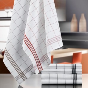 KITCHEN TOWEL WINKLER CARREAUX TAUPE 50x70 100% COTTON 2