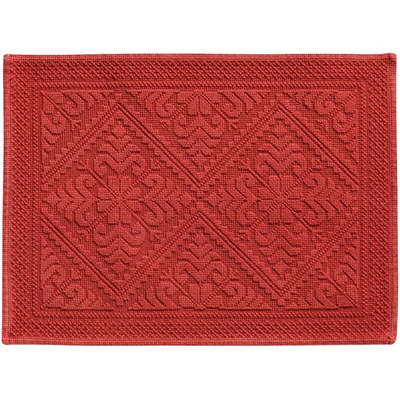 BATHMAT VIVARAISE ENZO BRIQUE 54x64 100% COTTON