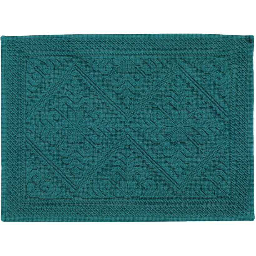 BATHMAT VIVARAISE ENZO PEACOCK 54x64 100% COTTON