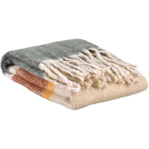 THROW VIVARAISE STRIPE ROUILLE 130x160 100% RECYCLED POLYESTER