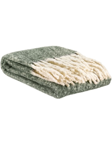 THROW VIVARAISE ISABEL UNI OLIVE 130x160 100% RECYCLED POLYESTER