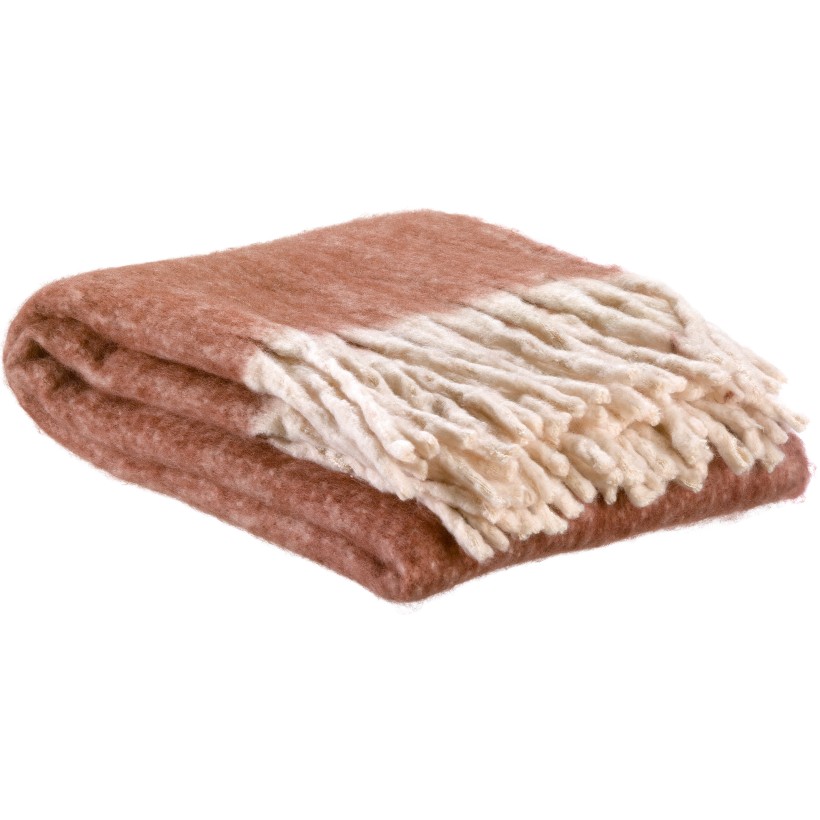 THROW VIVARAISE ISABEL UNI ROUILLE 130x160 100% RECYCLED POLYESTER