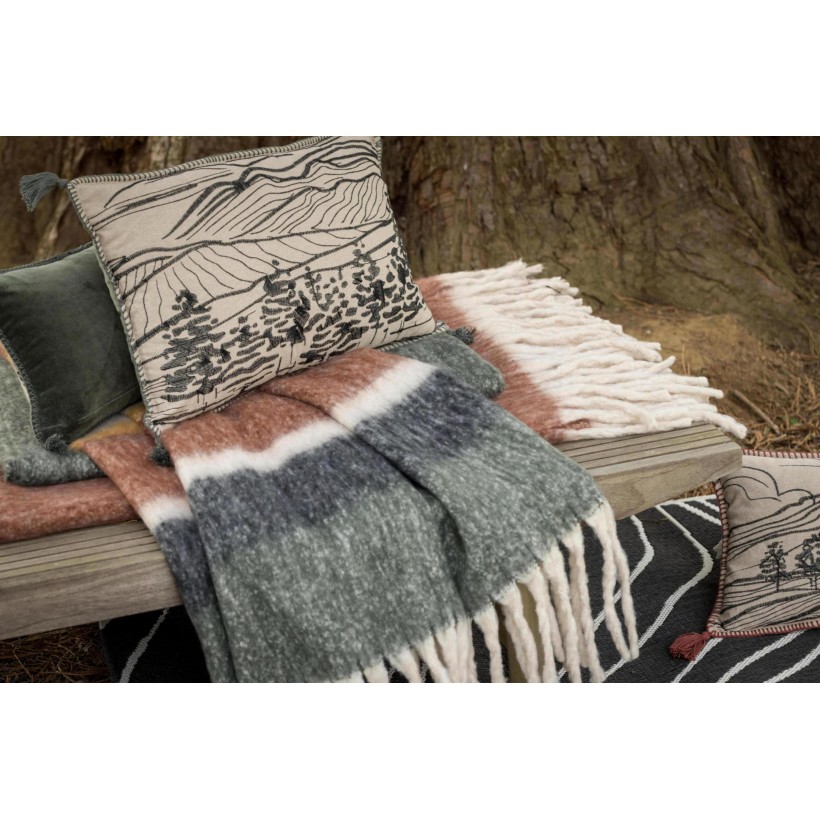 THROW VIVARAISE ISABEL UNI ROUILLE 130x160 100% RECYCLED POLYESTER