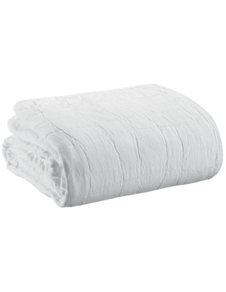 THROW VIVARAISE TITOU BLANC 140x200 100% RECYCLED COTTON