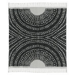 THROW VIVARAISE TAINA CARBONE 127x160 50% COTON RECYCLE 50% ACRYLIQUE