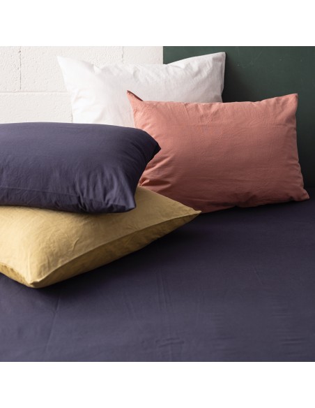 FITTED SHEET VIVARAISE CALITA 140x190 BLUSH 100% COTTON