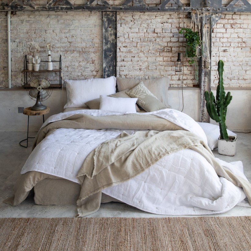 ΚΟΥΒΕΡΛΙ VIVARAISE ZEFF BLANC 240×260 ΜΙΑ ΟΨΗ ΑΠΟ 100% ΛΙΝΟ ΜΙΑ ΟΨΗ ΑΠΟ 100%ΒΑΜΒΑΚΙ