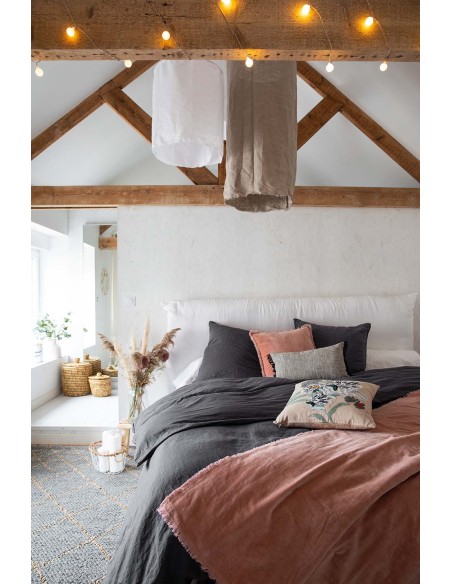 DUVET COVER VIVARAISE ZEFF LIT TONNERRE 240x220 100% STONEWASHED LINEN