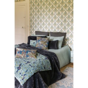 DUVET COVER VIVARAISE ZEFF LIT VERT DE GRIS 240x220 100% STONEWASHED LINEN 2