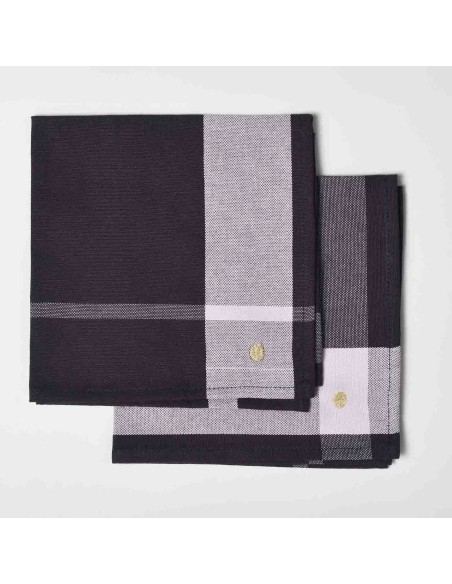 SET OF 2 KITCHEN TOWEL LA NONNA CAVIAR 45x45 100% ORGANIC COTTON