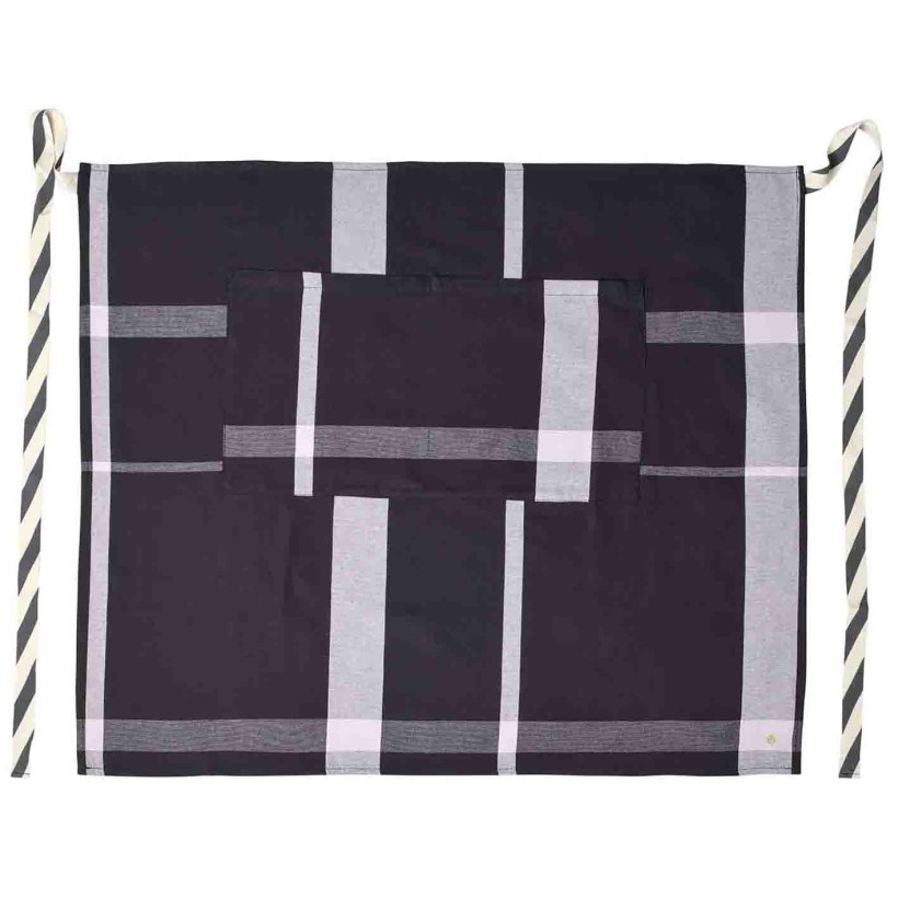 KITCHEN APRON LA CERISE LA NONNA CAVIAR 70X85 100%ORGANIC COTTON
