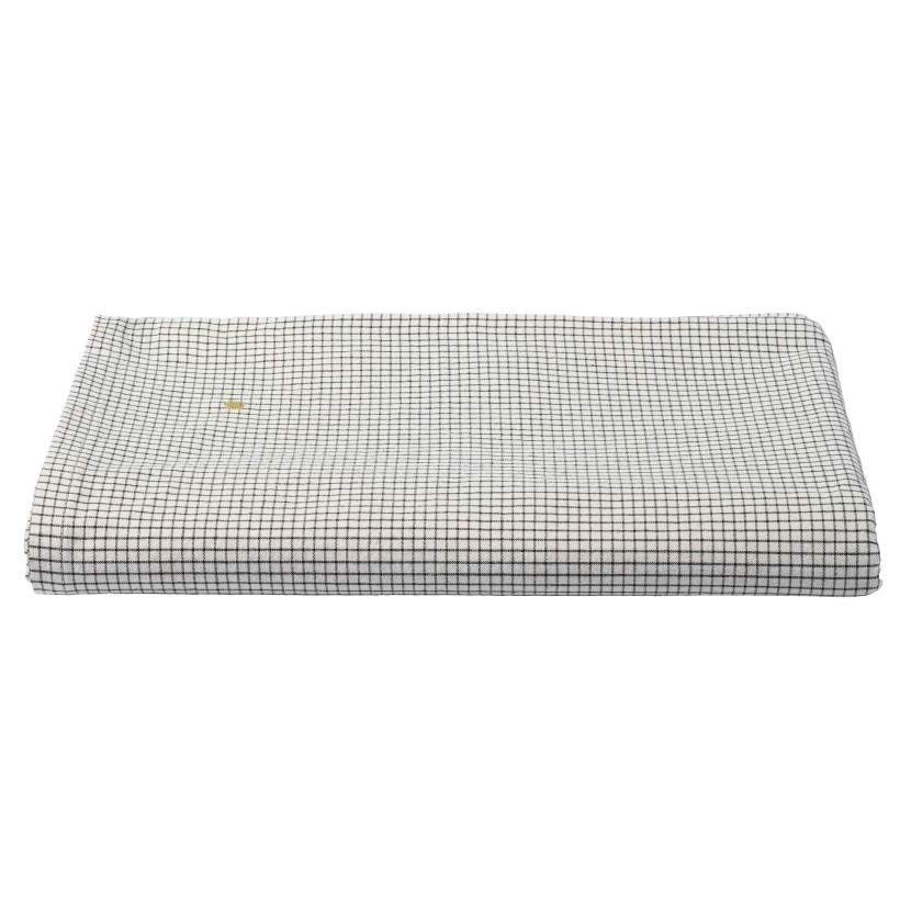 TABLECLOTH LA CERISE GUSTAVE CAVIAR 160x250 100% ORGANIC COTTON