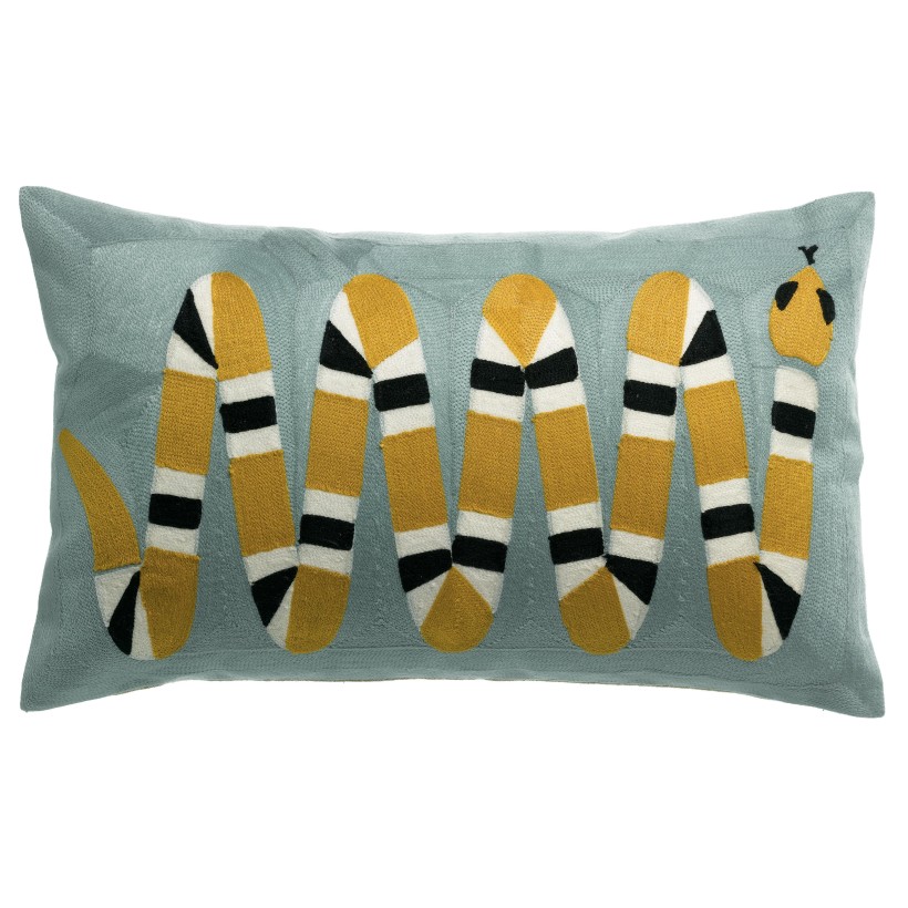 HANDMADE CUSHION VIVARAISE YOKA CIEL 30X50 100% COTTON