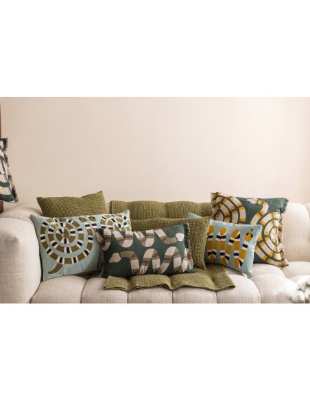 HANDMADE CUSHION VIVARAISE YOKA CIEL 30X50 100% COTTON
