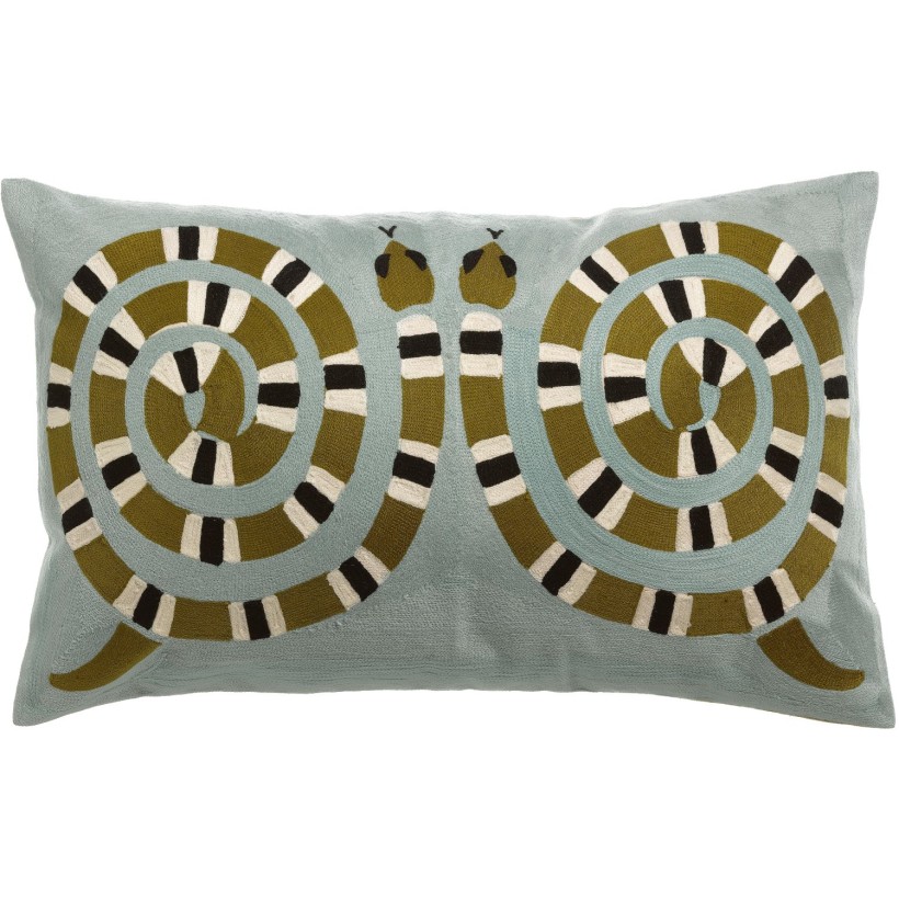 HANDMADE CUSHION VIVARAISE YOKA CIEL 40X65 100% COTTON
