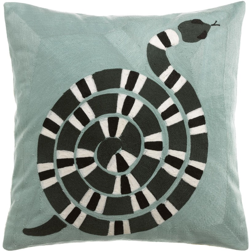 HANDMADE CUSHION VIVARAISE YOKA CIEL 45X45 100% COTTON