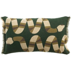 CUSHION VIVARAISE YOKA IMPRIME ABYSSE 40X65 100%LINEN