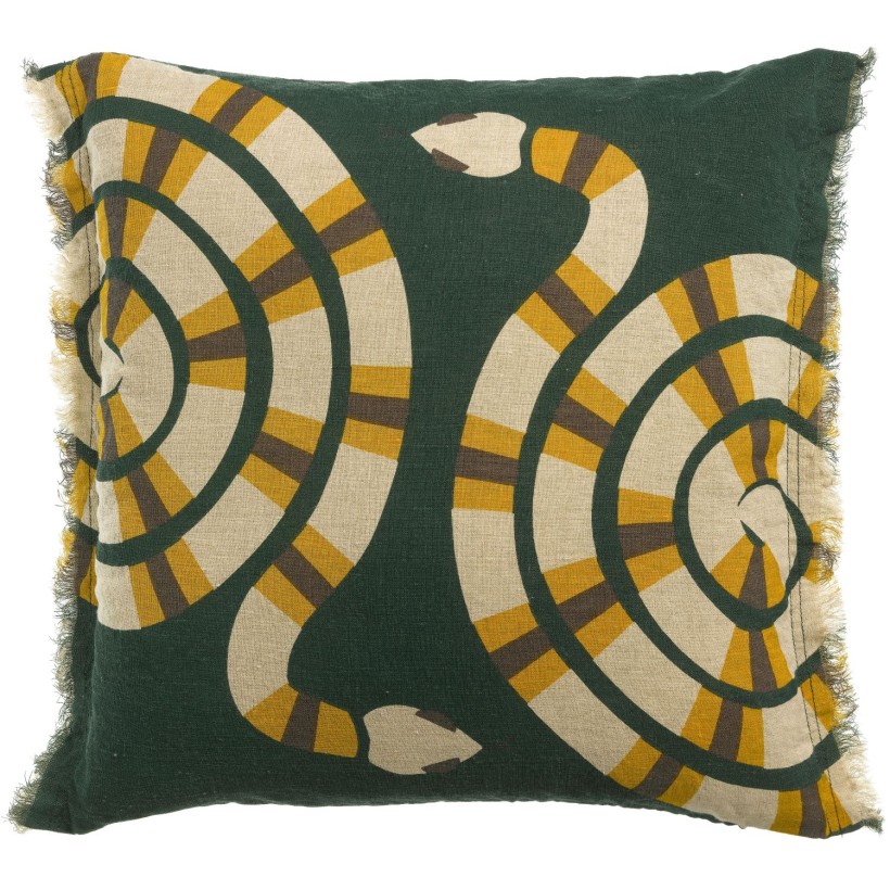 CUSHION VIVARAISE YOKA IMPRIME ABYSSE 45X45 100%LINEN