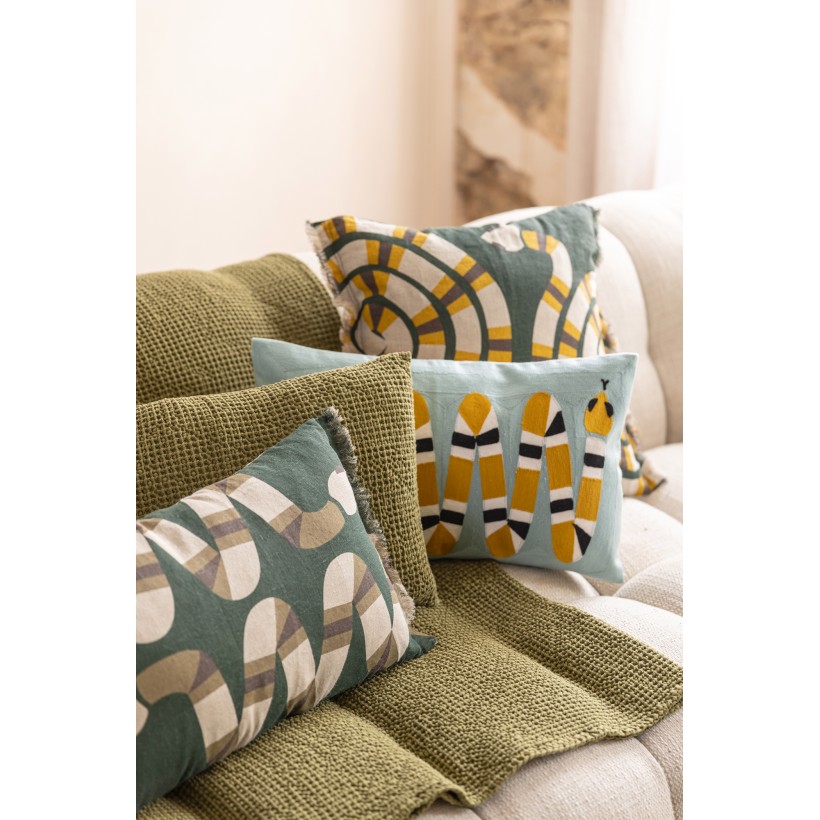BED COVER VIVARAISE MAIA CEDRE 260x260 100% COTTON