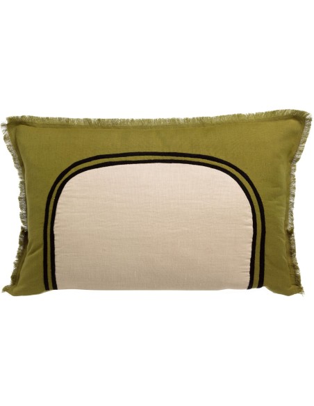 ΜΑΞΙΛΑΡΙ VIVARAISE LALY BICOLORE CEDRE 40x65 50% ΛΙΝΟ 50% ΒΑΜΒΑΚΙ
